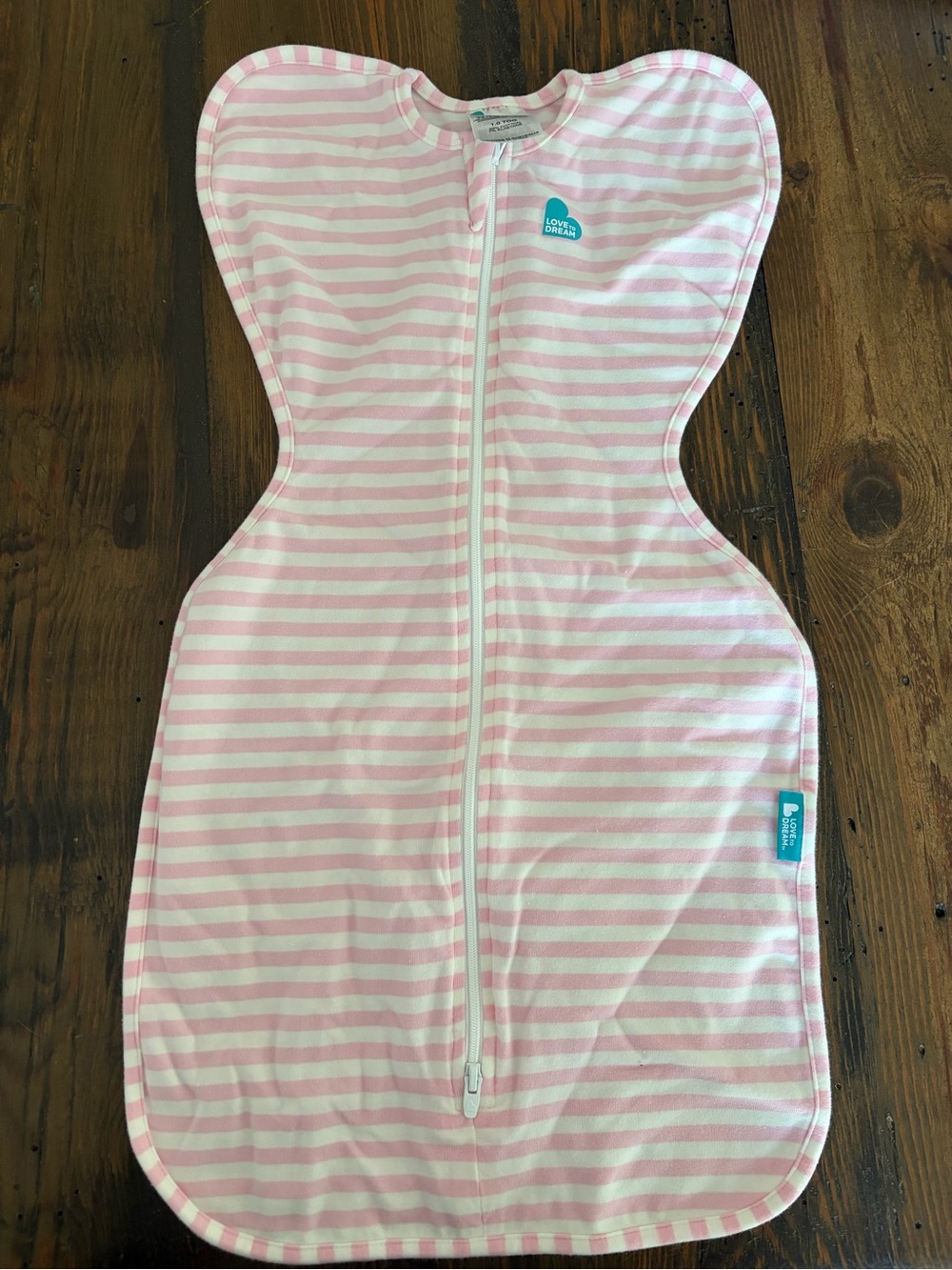Love to dream Pink and White Striped Swaddle Sleep Sack